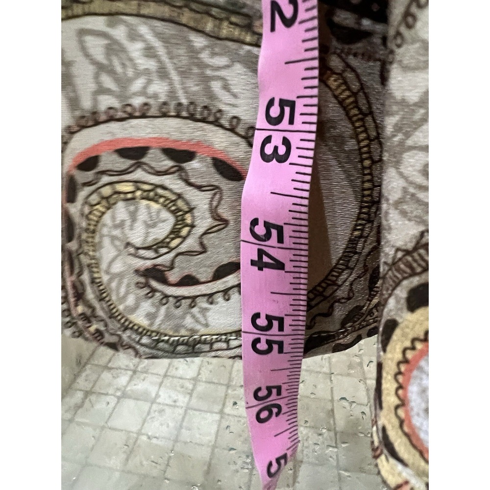 Chico's Contrast Paisley Hope Blouson Sleeveless Coral Maxi Dress Size 2 L - Picture 11 of 13
